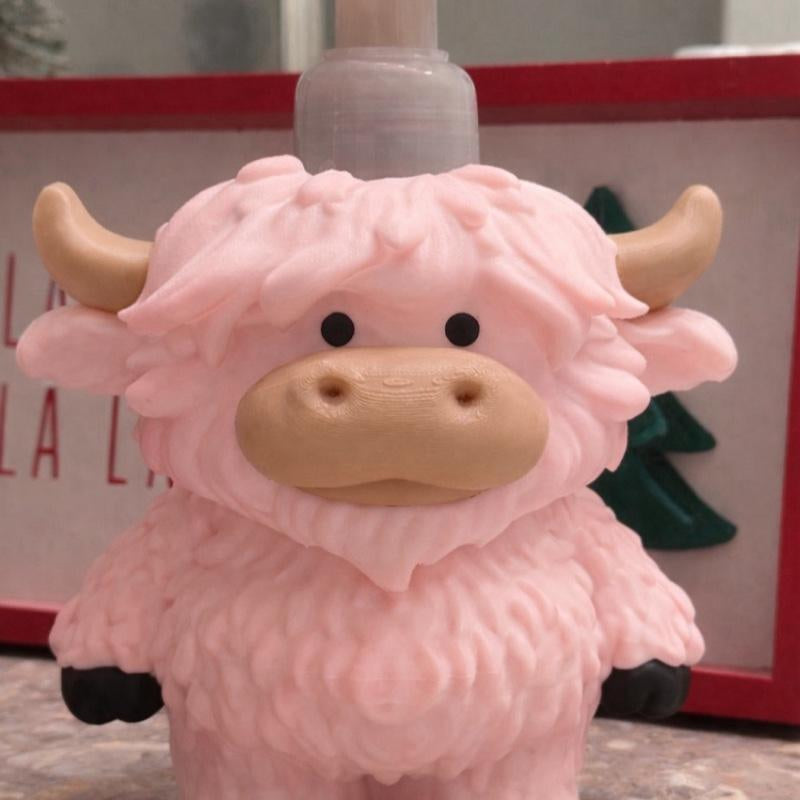 Highland Cow Soap Dispenser - Adorable Cutest Design Fits All Standard Bath & Body Works Foaming Soaps