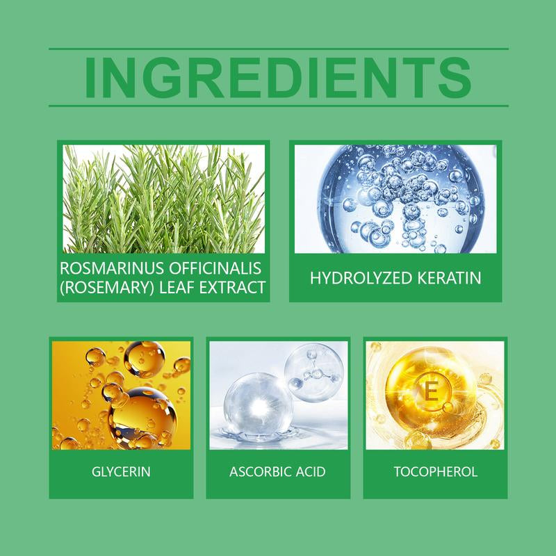 Hoegoa Rosemary Hydrolyzed Keratin Shampoo - Deeply Reparative Cleanser with Rosemary Extract & Vitamin C for Strong Smooth Hair Caviar Care Set